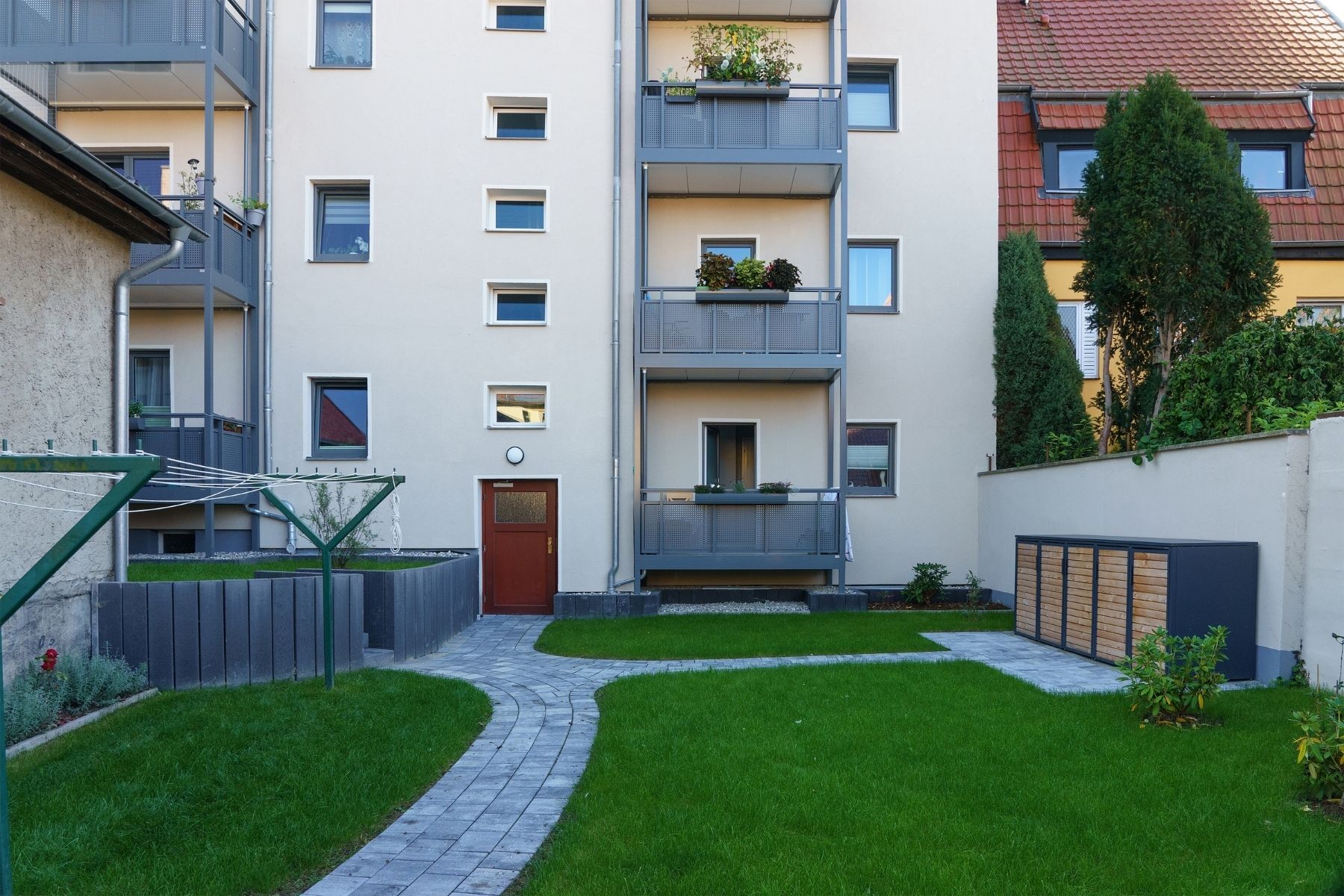 Haus mit Balkon