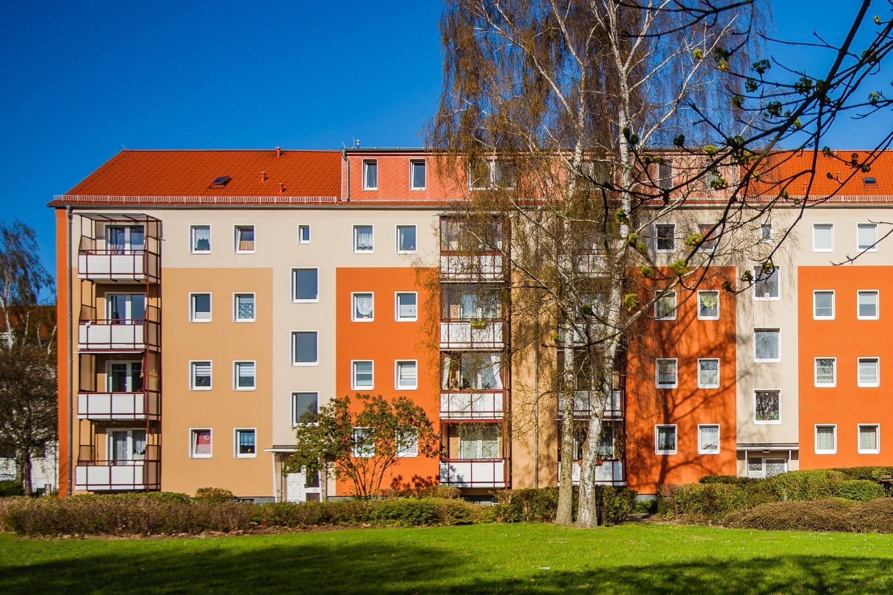 Haus mit Balkon