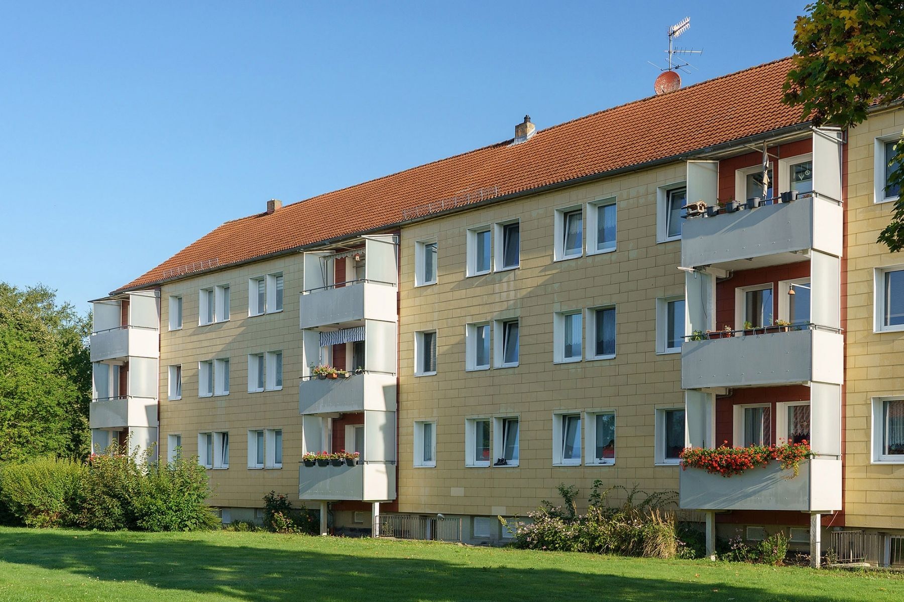Haus mit Balkon