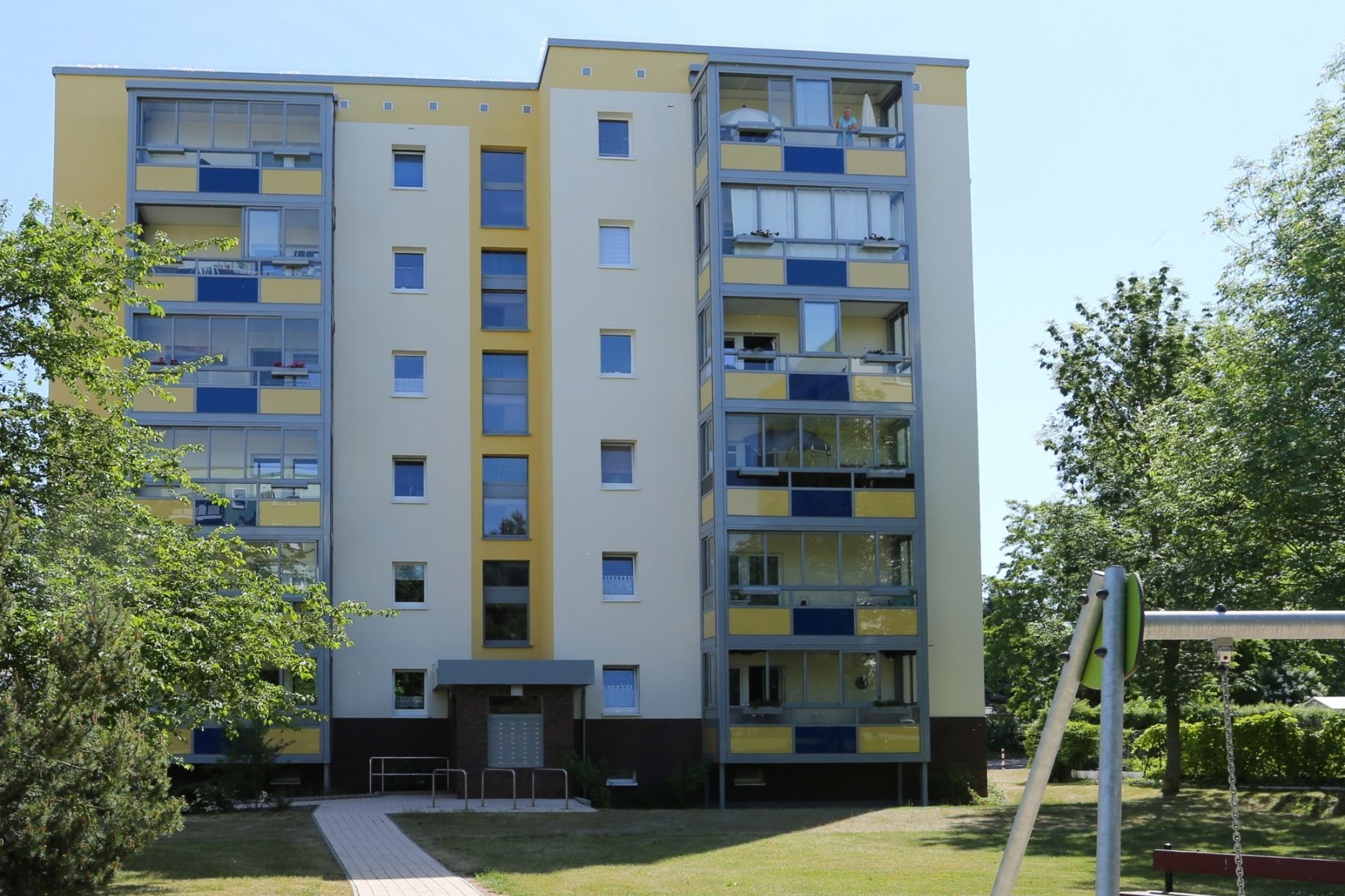 Haus mit Balkon