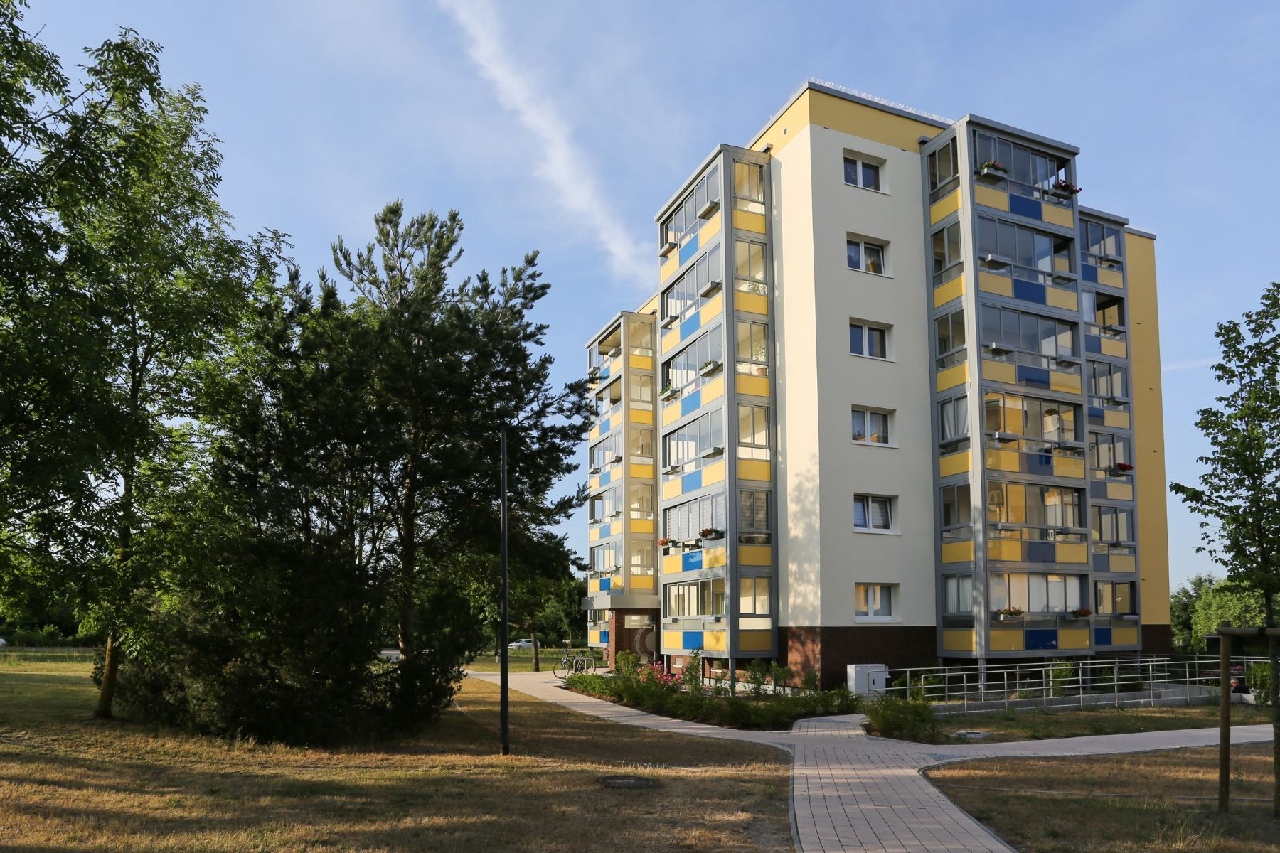 Haus mit Balkon