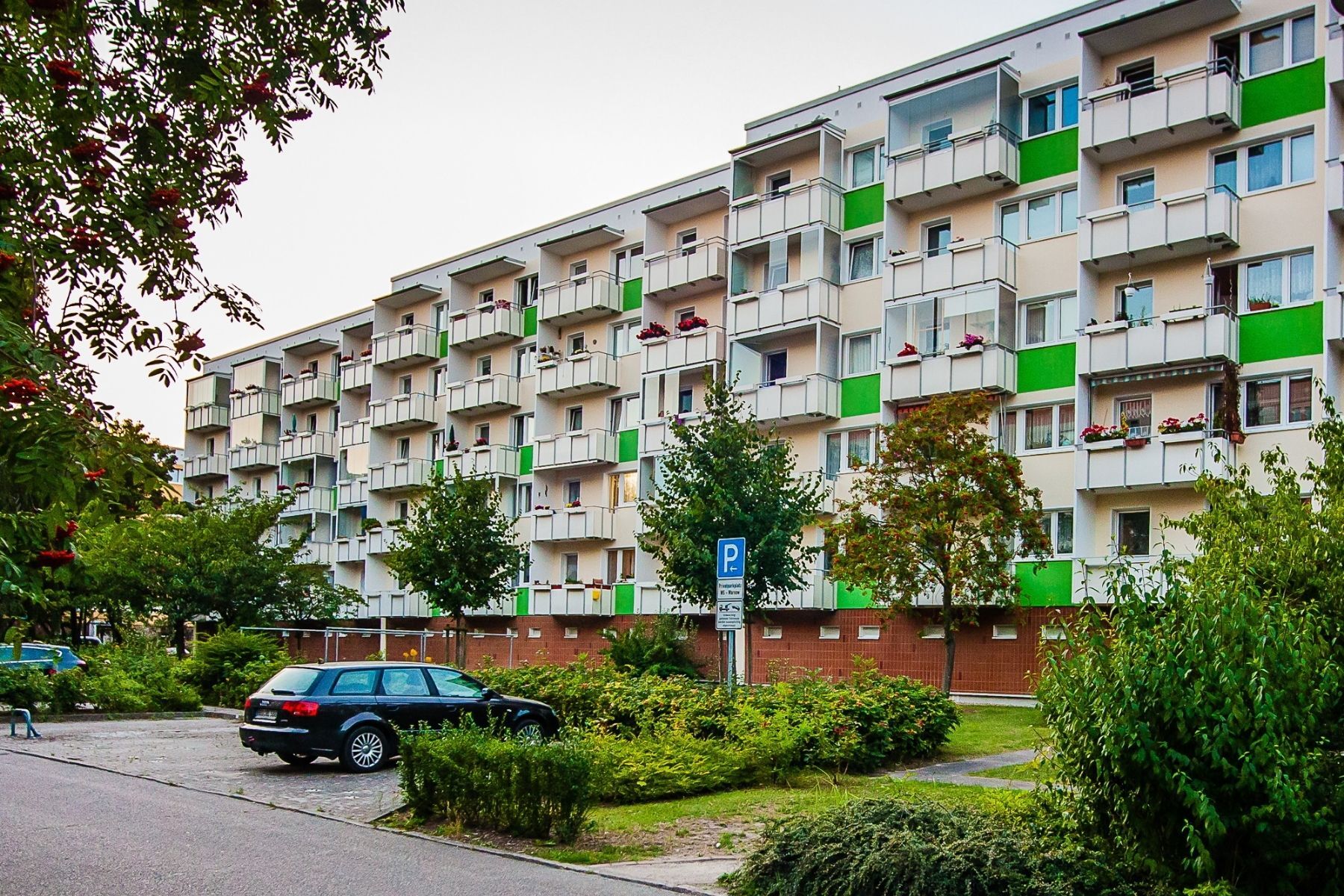 Haus mit Balkon