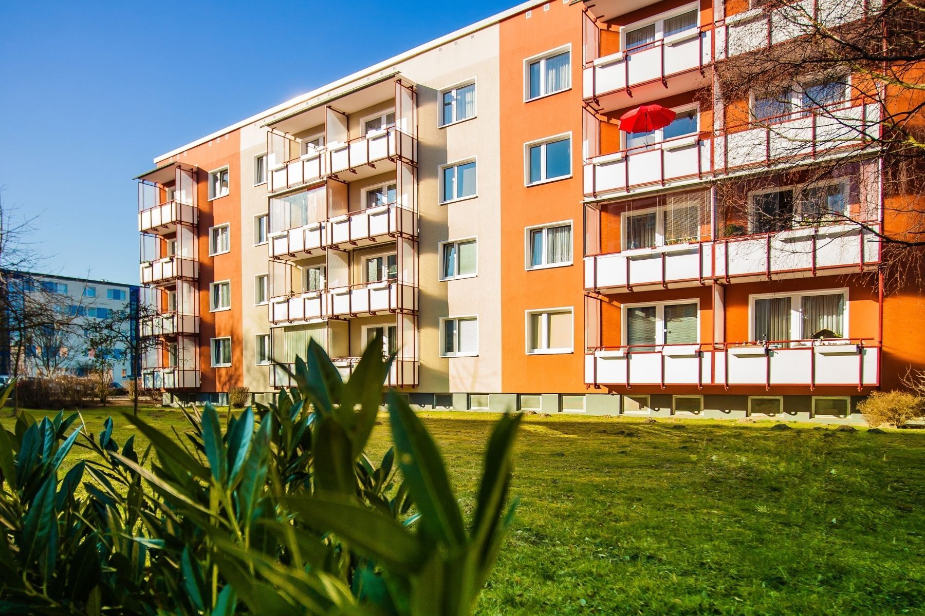 Haus mit Balkon