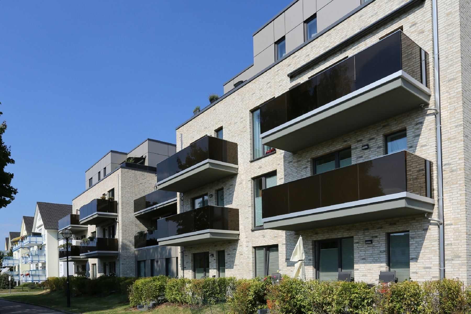Haus mit Balkon