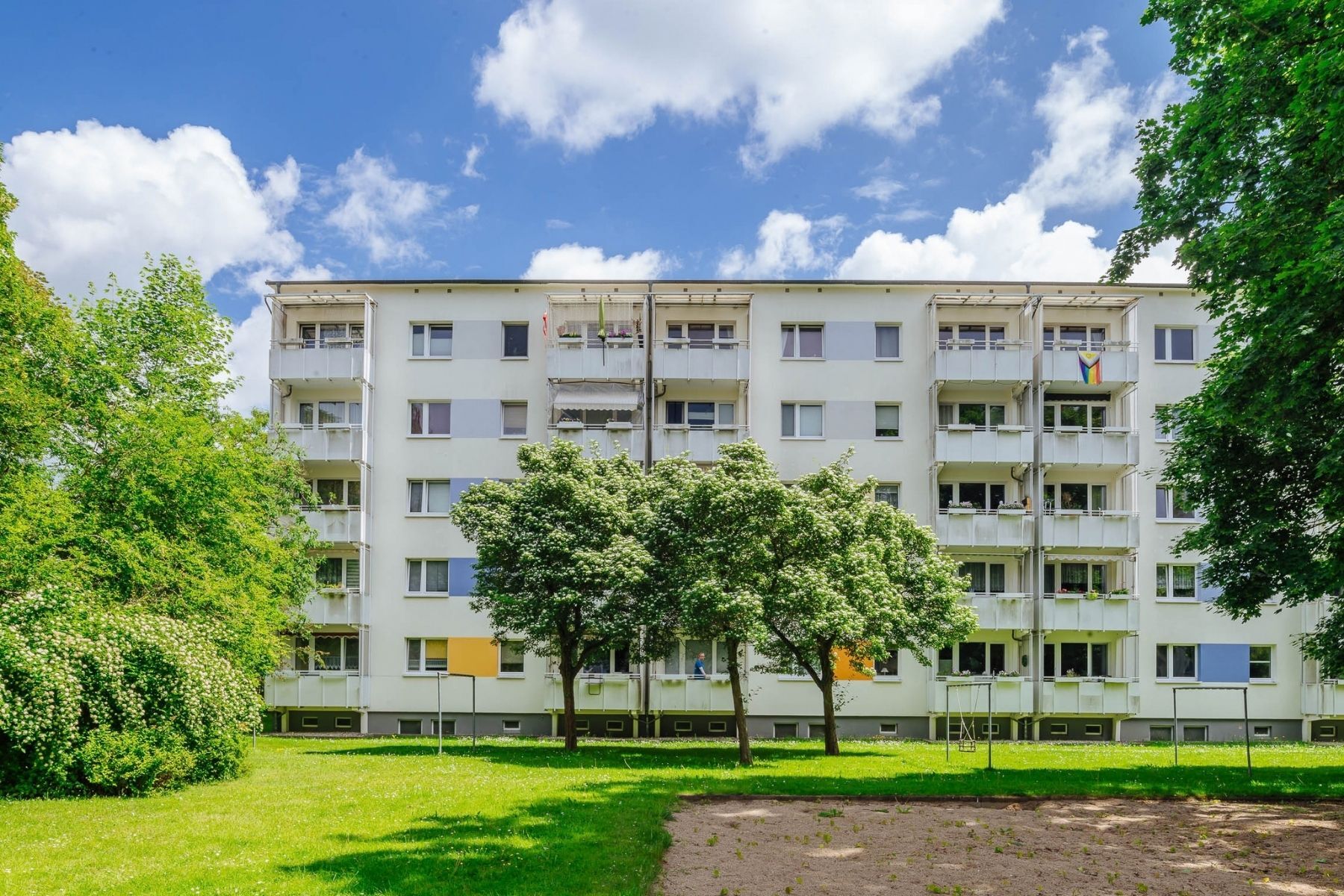 Haus mit Balkon