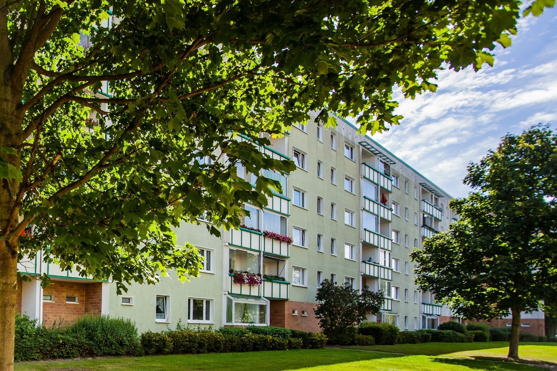 Haus mit Balkon
