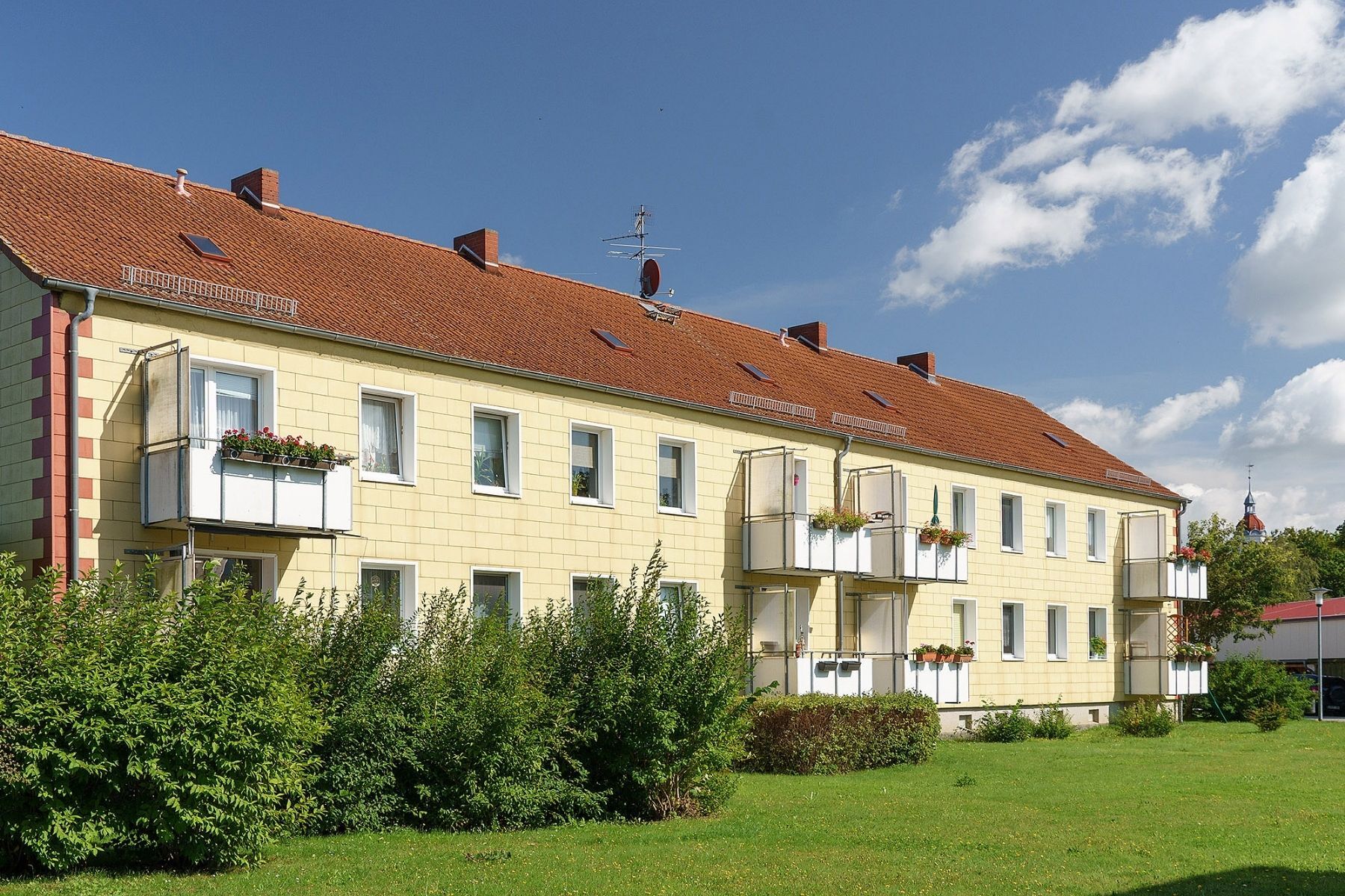 Haus mit Balkon