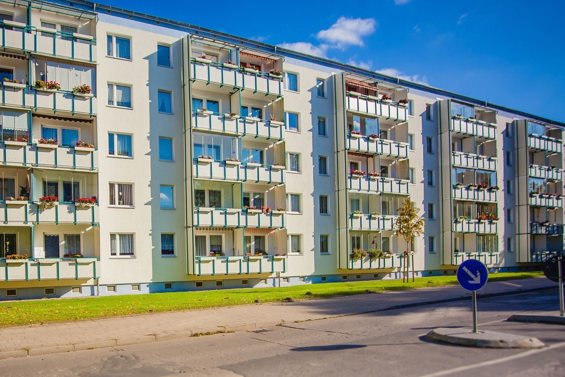 Haus mit Balkon