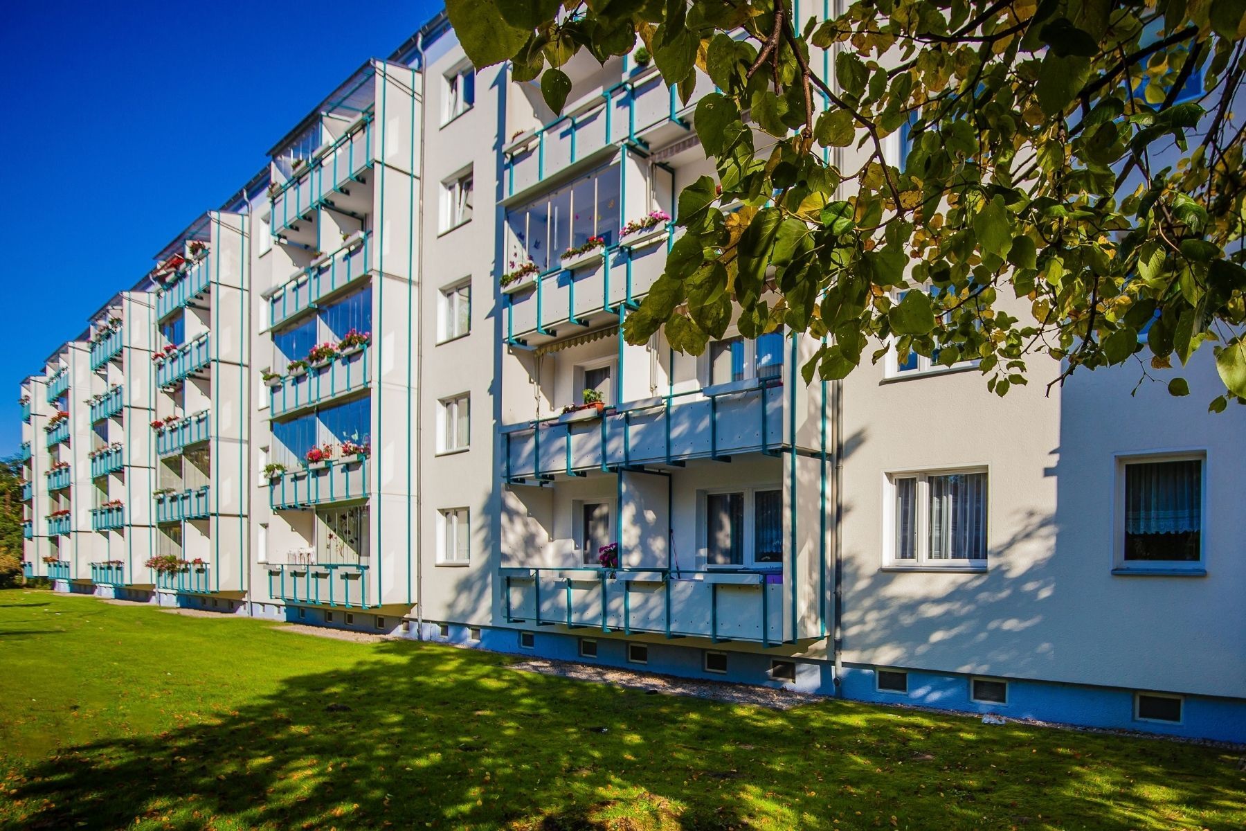 Haus mit Balkon