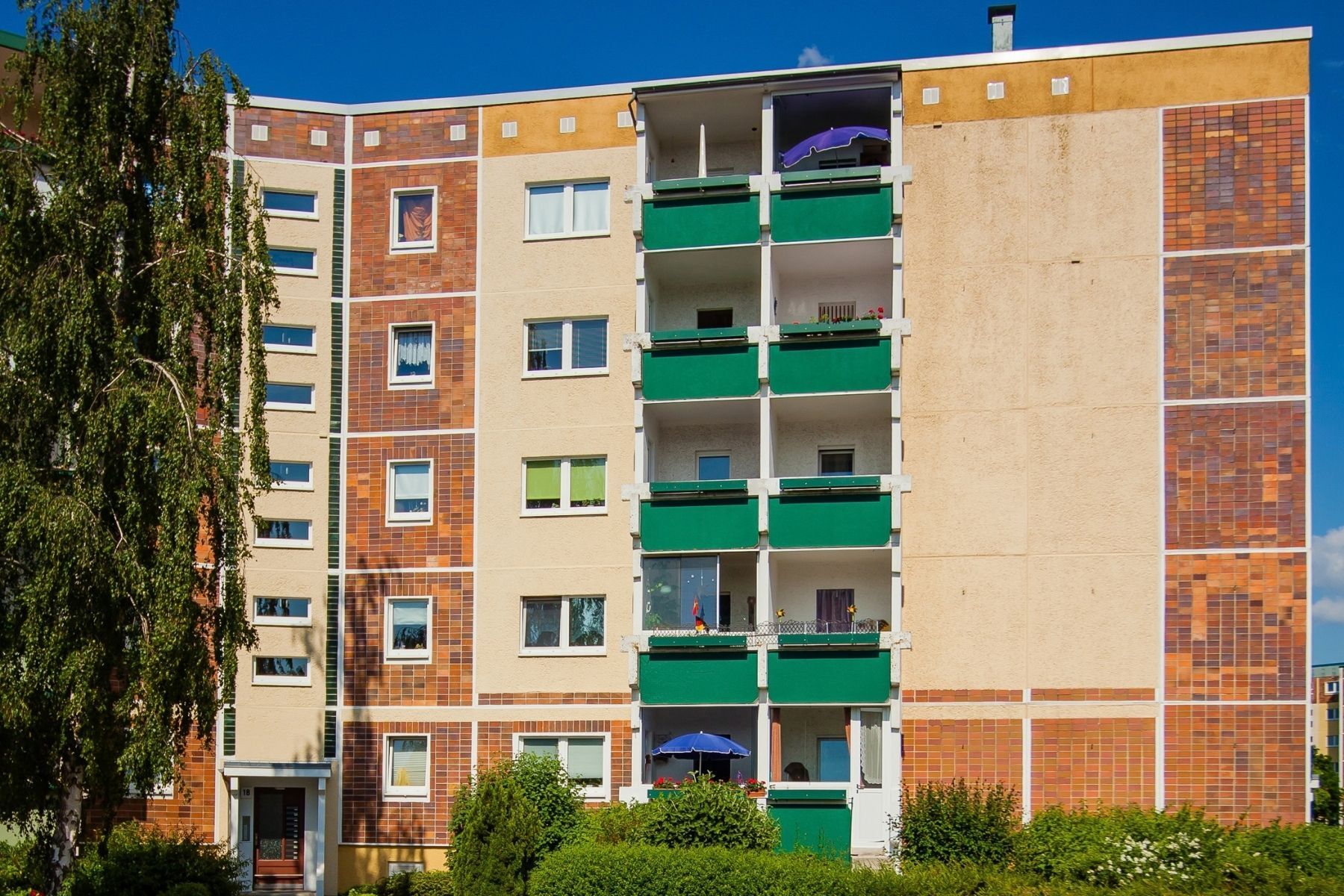 Haus mit Balkon